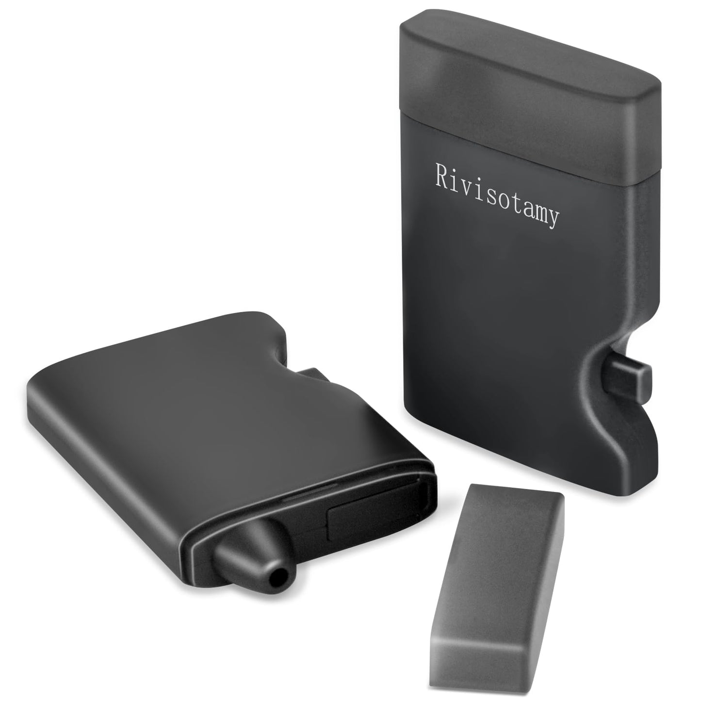 Rivisotamy Portable Pepper Shaker | Mini Travel Spice Dispenser | Seasoning Set Kit Bullet | Black