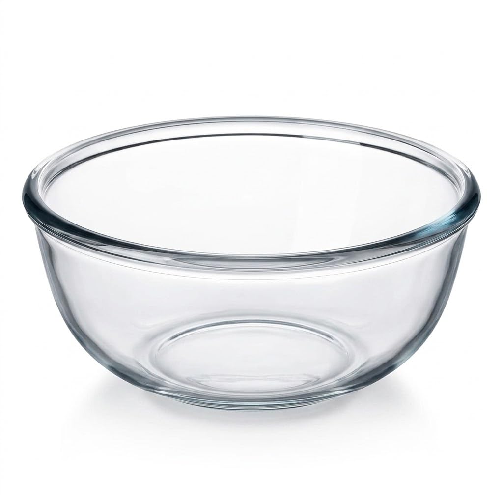 ZAPHYCOCA Large Glass Bowl,6 Quart Glass Mixing Bowl for Sourdough Bread Clear Breads Proofing Bowl Ideal for Kitchen Storage