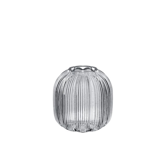Villeroy & Boch Fleur Vase 4.25 in Clear, Dishwasher Safe, Small Table Vase, Floral Design, Decorative Glass, Mouth-Blown, Home Decor