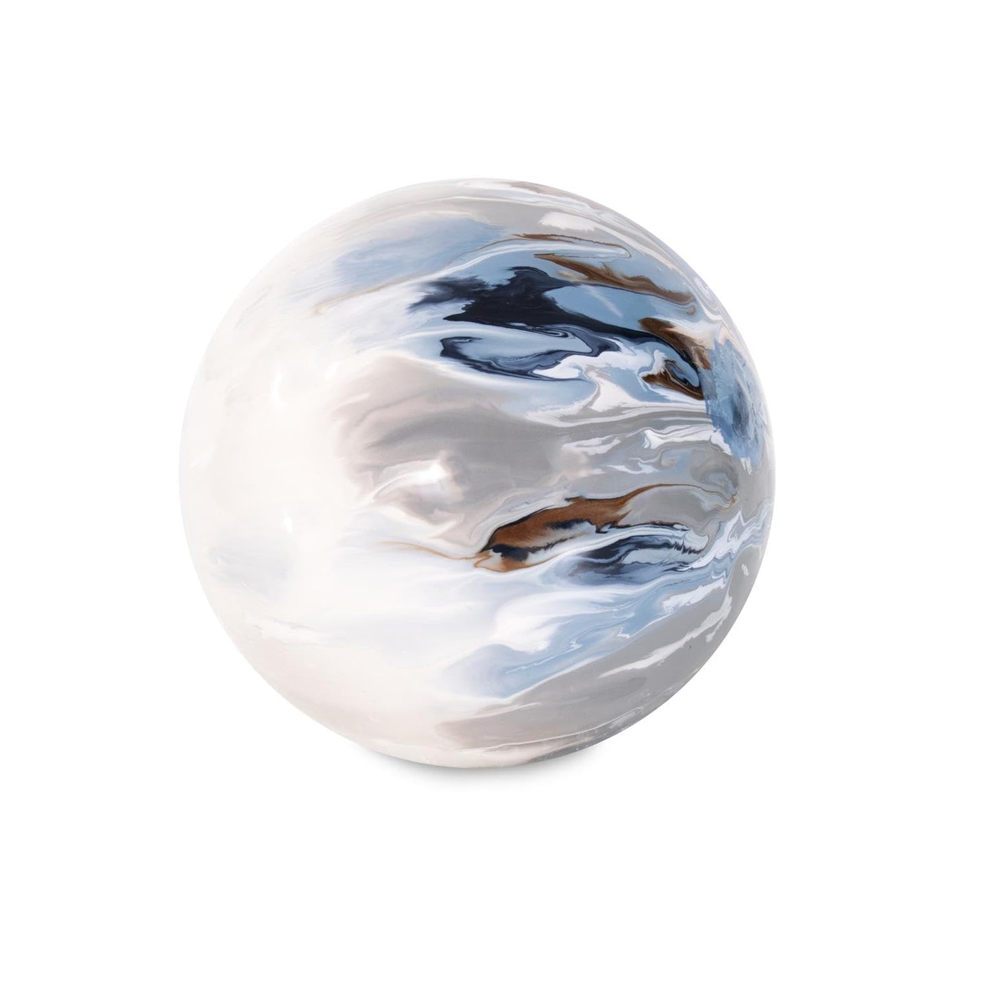 Howard Elliott Collection Aegean Blue Orbs- Medium Round Blue 4.3/4H X 4.3/4W X 4.3/4D