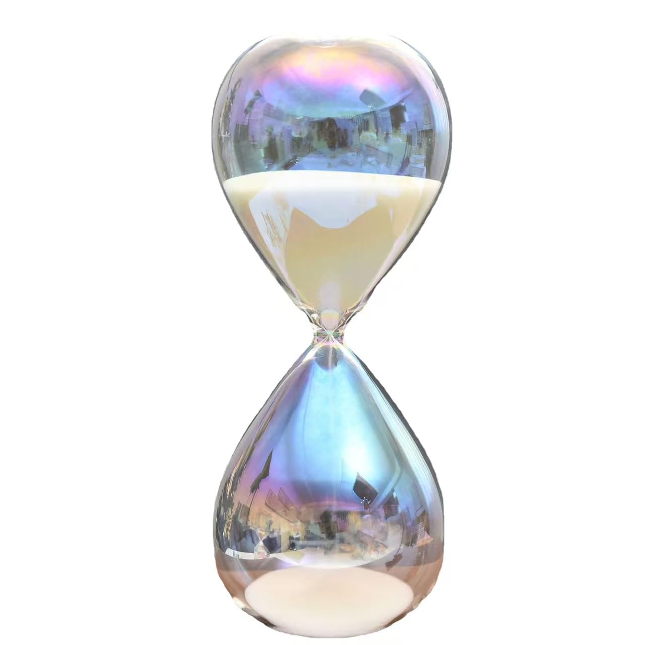 Falytemow Hourglass Sand Timer Glass Sand Timer Egg Hourglass for Kitchen Brushing Teeth School Teaching (Smooth, 30 Minutes)