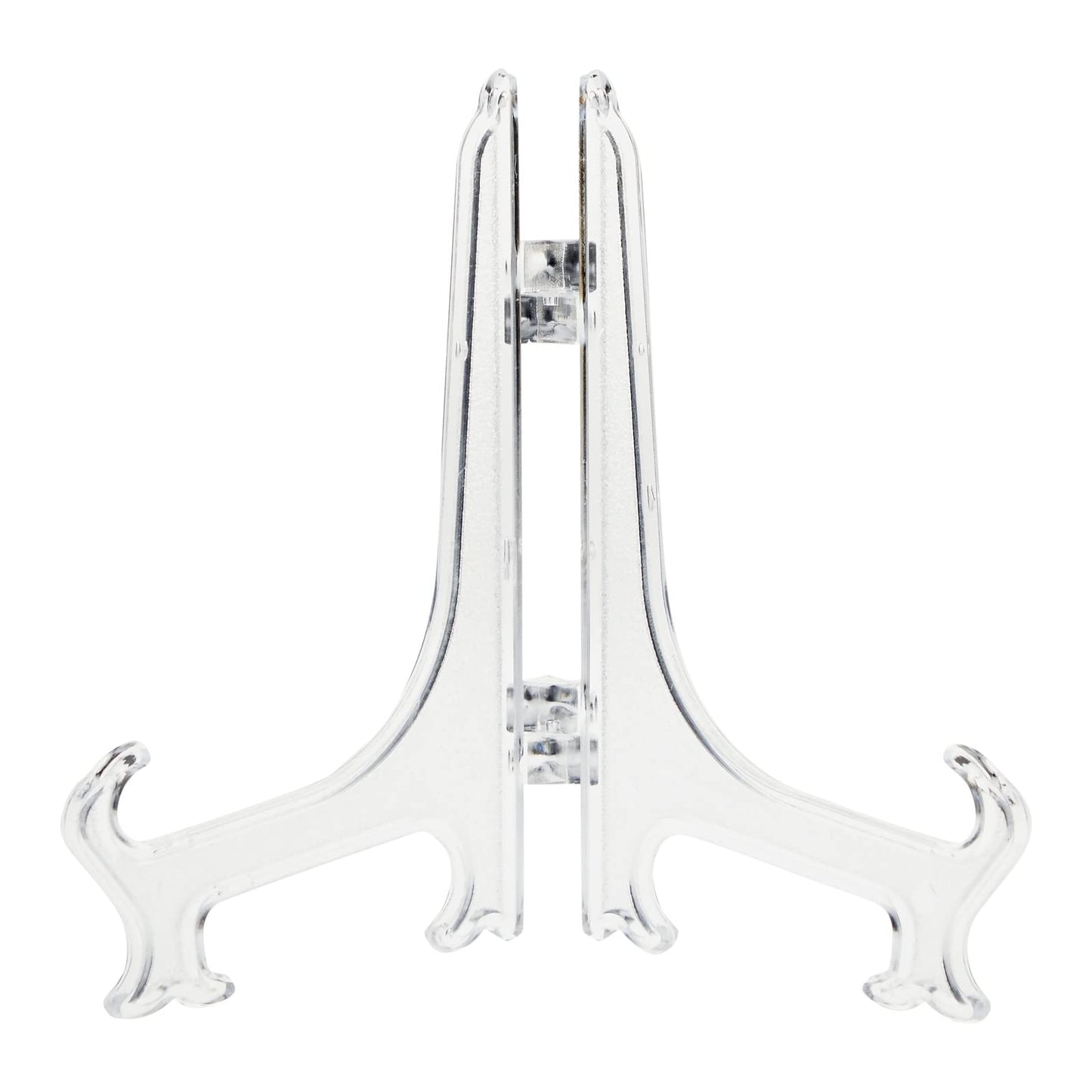 Juvale Mini Clear Acrylic Easel Stands - 24-Pack, 5.3-Inch, Clear Plastic - Mini Easel Sign Stand & Greeting & Place Card Display - Tabletop Photo Holders & Plate Holders