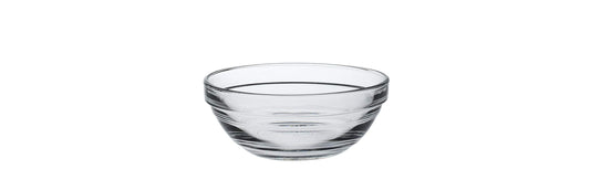 Duralex Gigogne Glass Stackable Mixing Bowls/Prep Bowls Set of 6, Clear. 6⅞ oz. / 4.1"