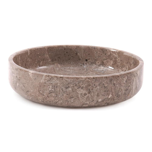 EARTHEN CRAFTS Marble Decorative Bowl 8" Inches Oceanic Handmade Large Fruits Holder for Kitchen Counter Serving, Modern key Bowl, Fruit Dish & Fruit Storage