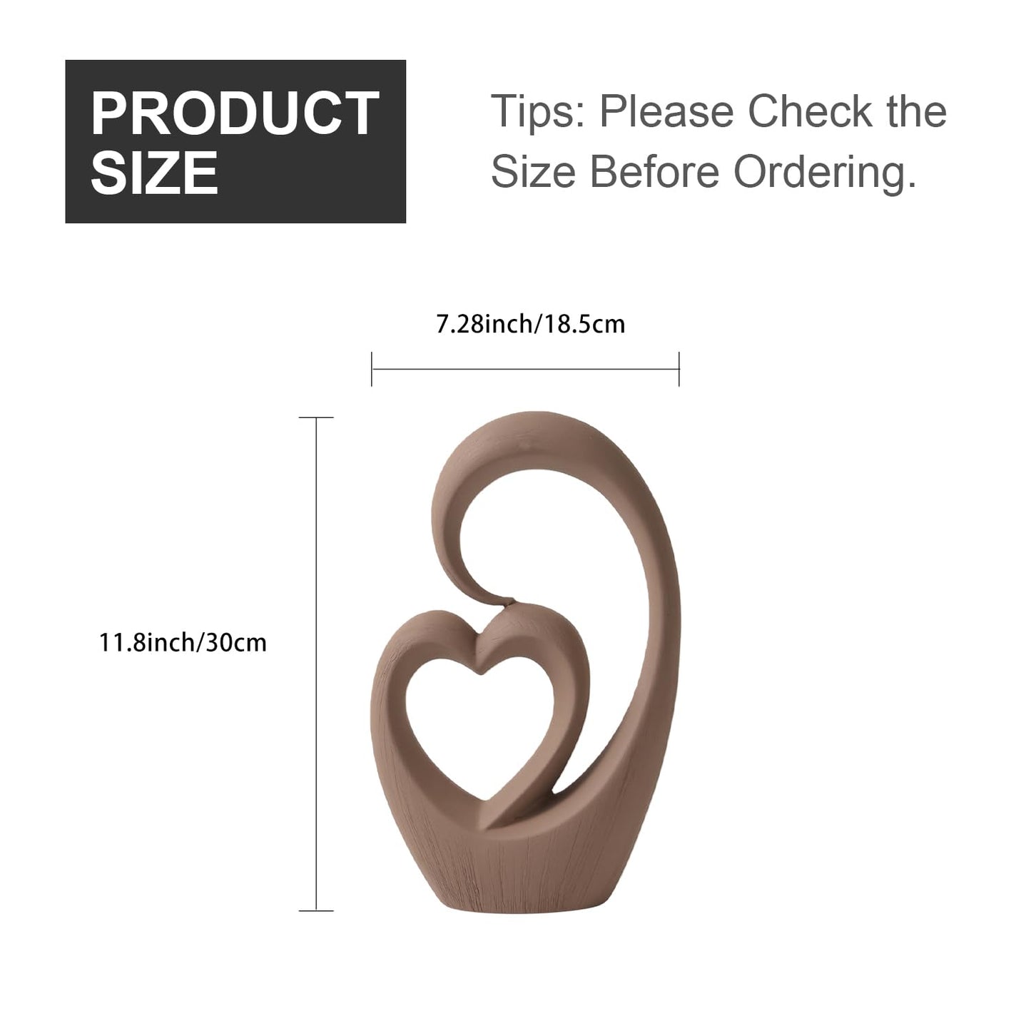 Dneuoir Ceramic Statue Home Decor Aesthetic Abstract Brushed Finish Sculpture Modern Decorative Statues for Living Room Bedroom Bookshelf Table Centerpiece Office
