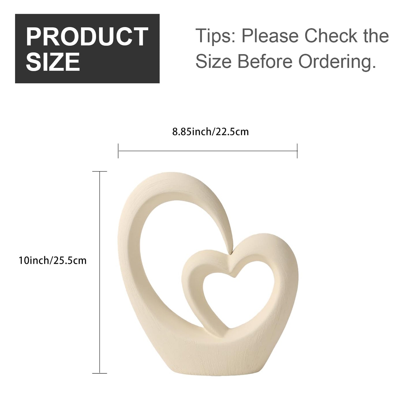 Dneuoir Ceramic Statue Home Decor Aesthetic Abstract Brushed Finish Sculpture Modern Decorative Statues for Living Room Bedroom Bookshelf Desktop Table Centerpiece Office