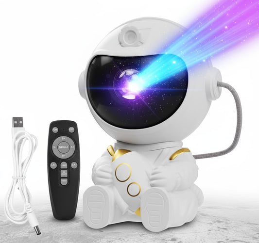 vvia Astronaut Night Light Projector with Remote, 8 Mode Starry Light for Kids Room, 360° Rotating Space Lamp for Bedroom Decor Boys Girls Christmas Gift
