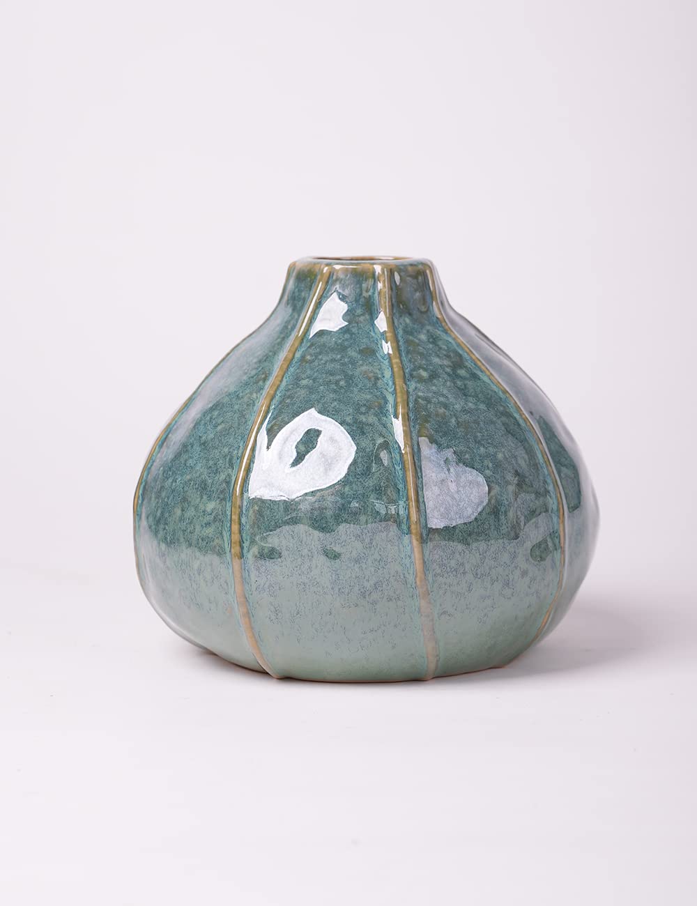 HAUCOZE Ceramic Flower Vase Decorative Sculpture Modern Home Decor Table Centerpiece Gift for Dining Living Room 6.3 Inch