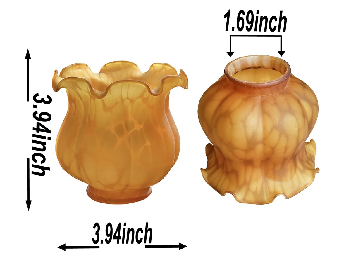HUIMEIJU Tiffany Pumpkin Flower Blown Glass Accent Table lamp.HMJ6060 (Single-Headed Table lamp)