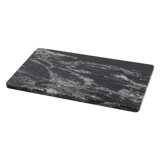 Adolif Black Marble Cutting Board for Kitchen, 12x20 Inch Marble Slab Pastry Board With Non-Slip Feet for Baking, Cheese, Charcuterie, Chocolate – Serving Tray Gift
