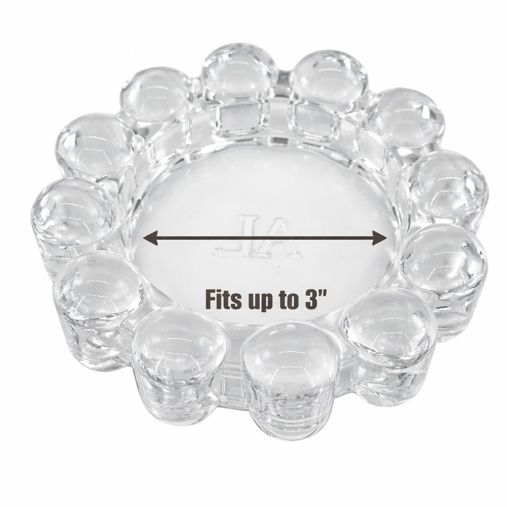 Alice Lane Original Bubble Candle Dish – Chic Clear Glass Candle Dish for Home Decor – Decorative Modern Candle Holder for Small Candles & Diffusers