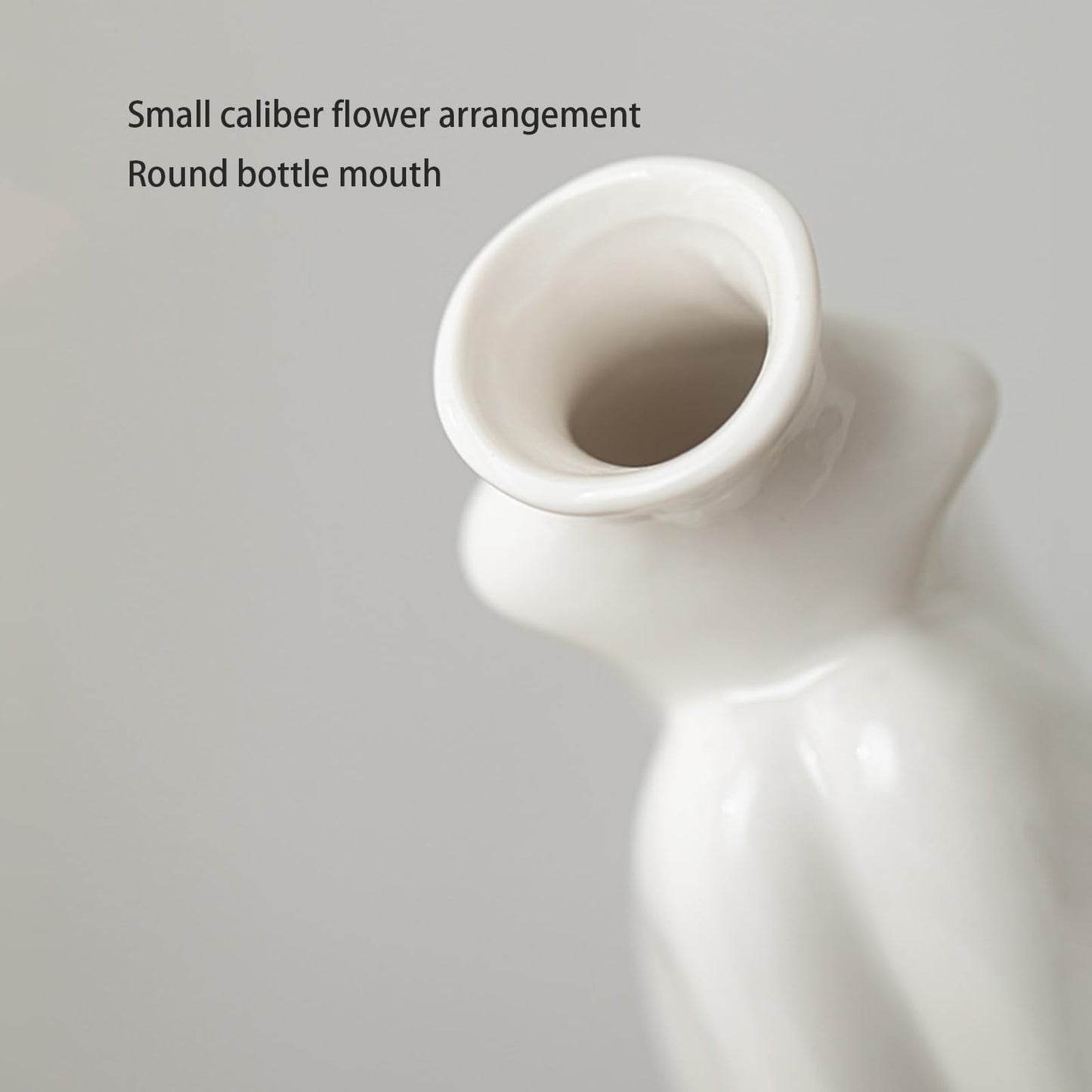 Abstract Body Shaped Ceramic Vase, Artistic White Ceramic Flower Vase for Home Decor, Table Centerpiece, Modern Aesthetic, Sitting Posture 8.27'' H
