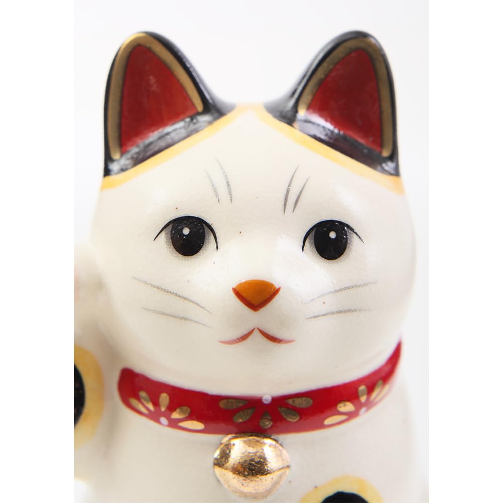 YOSHINOYA KYUBEI Lucky Cat 4.2in Maneki Neko Raise Right Paw Japanese Decor Ceramic 7856-Z-US