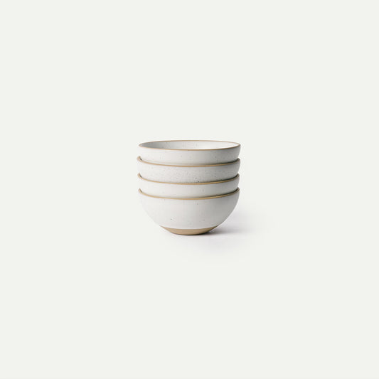 MORA Small Bowls Set of 4, 16oz Ceramic Pottery Dessert Bowls - Microwave, Oven and Dishwasher Safe - Oat