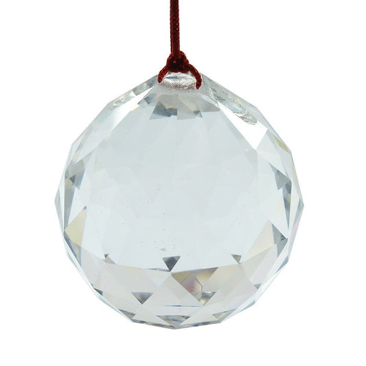 40mm Clear Crystal Ball Prisms Pendant Feng Shui Suncatcher Decorating Hanging Faceted Prism Balls