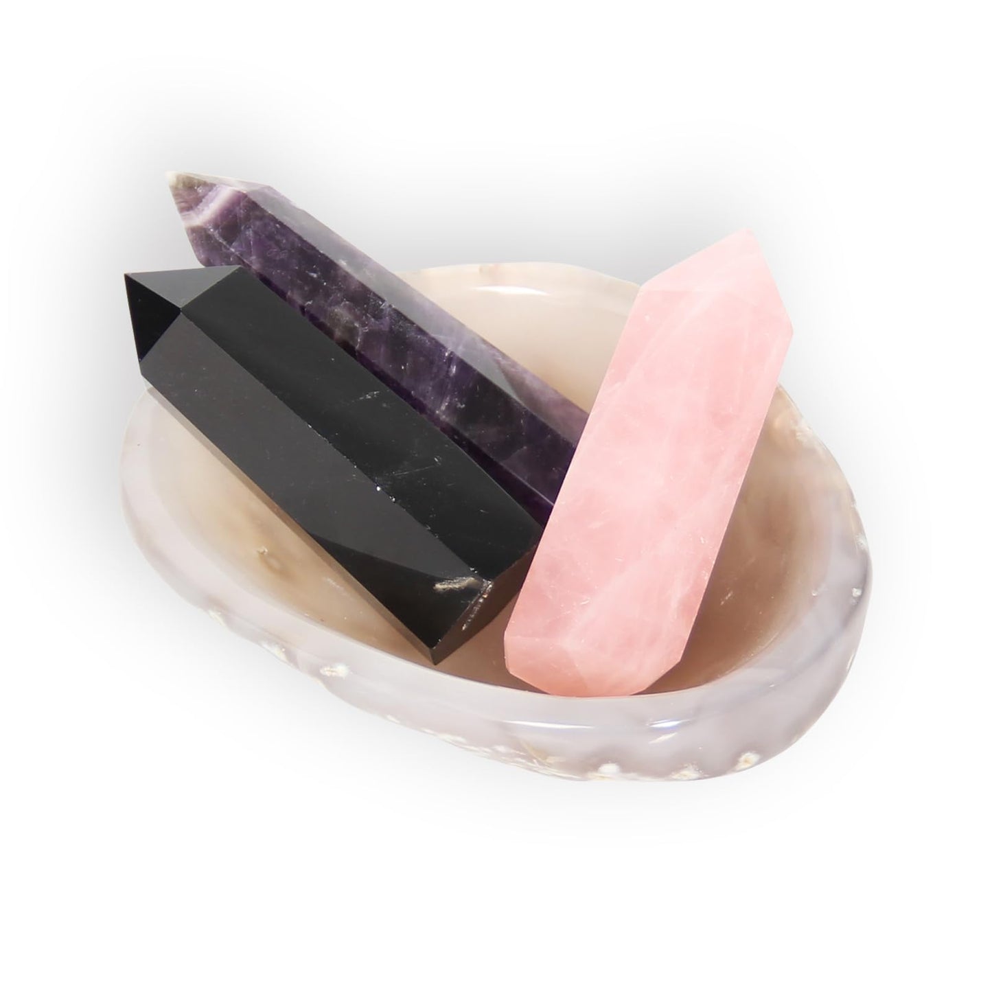 Orientrea Agate Decorative Bowls, Approximately 3.1"- 4.1", Hand Polished Gem Stone Bowls, Natural Raw Crystal Decorative Dish Jewelry Storage Agate Bowl for Meditation, Reiki, Healing