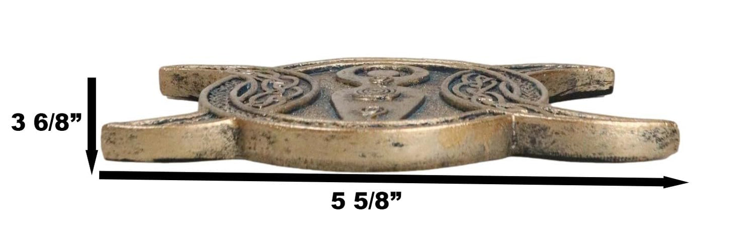 Ebros Gift Sacred Spiral Goddess Triple Moon with Celtic Knotwork Incense Stick Holder Burner Figurine Crescent Full Waning Moons Home Fragrance Tabletop Altar Decor