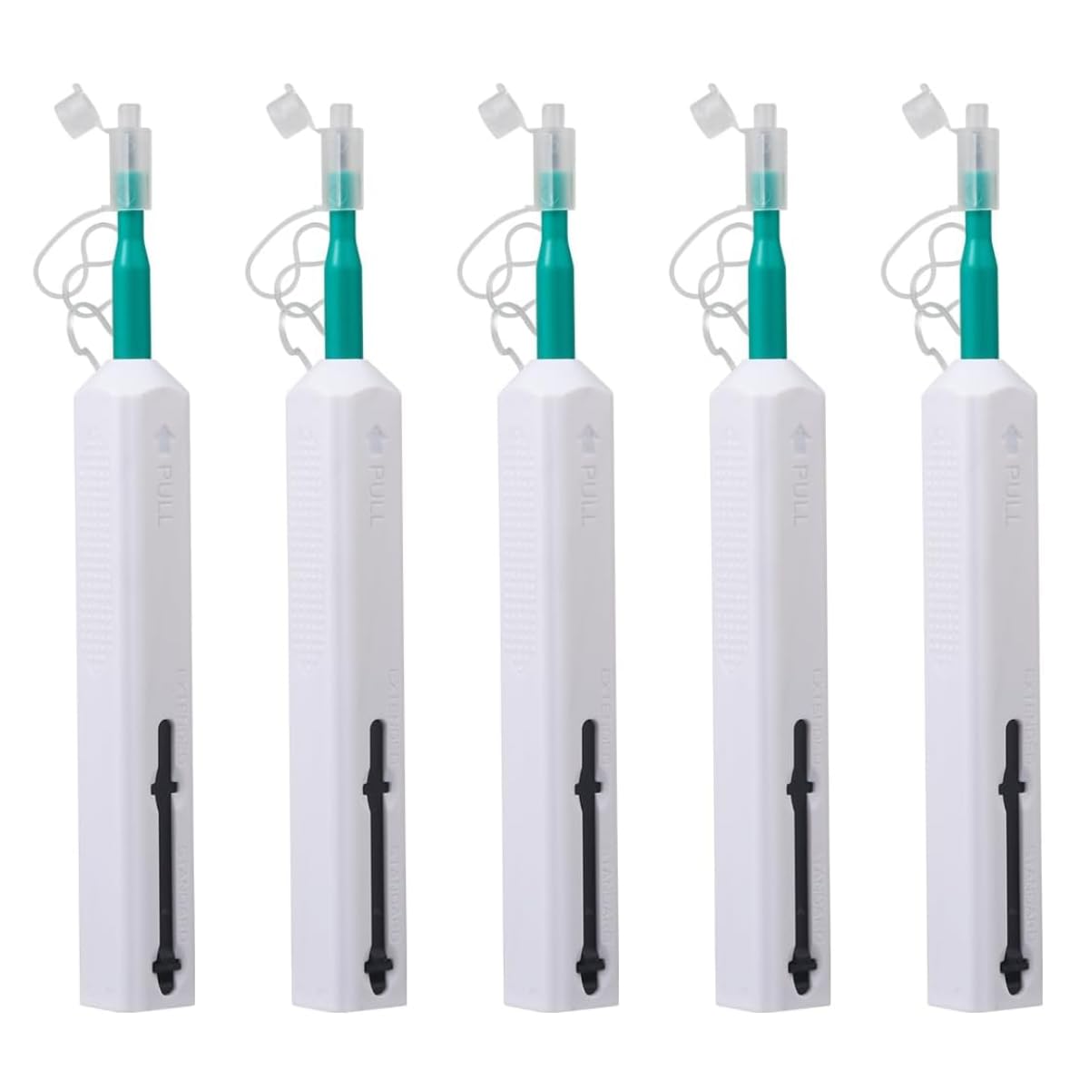 Fiber Optic Pen Cleaner for SC/ST/FC, 2.50mm UPC/APC Ferrule Cleaner,One-Push Fiber Optic Cleaning Tool with Extendable Probe (2.38” to 3.63”), 800+ Cleans per Unit, Anti-Static - 5 Pack