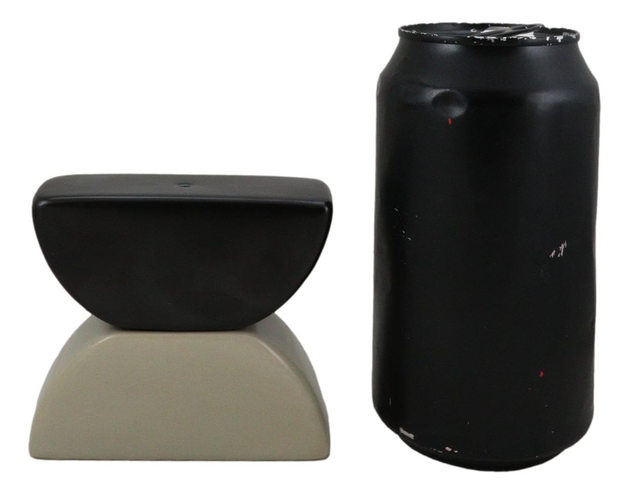 Ebros Gift Frank Lloyd Wright Architecture Organic Geometry Black And White Stacking Stones Robie House Ceramic Salt Pepper Shakers Set