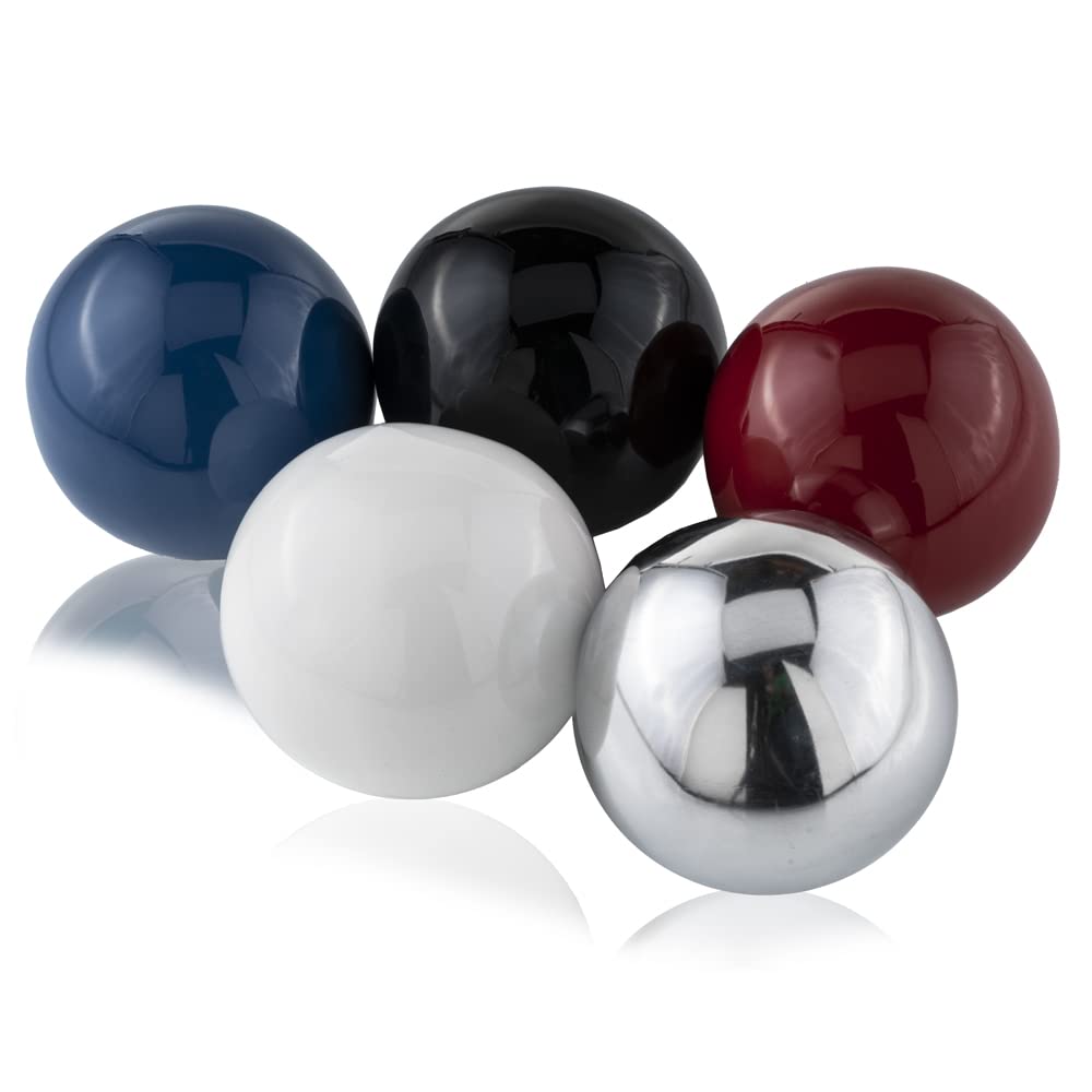 Modern Day Accents 4393T Bola Cast Aluminum Decorative Spheres – White Enamel Color Finish, 3" D/2 Pack