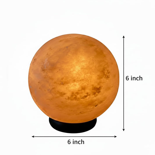 Himalayan Pink salt globe Shape Lamp with dimmer switch and a pair of bulbs (HL-GLOBE)