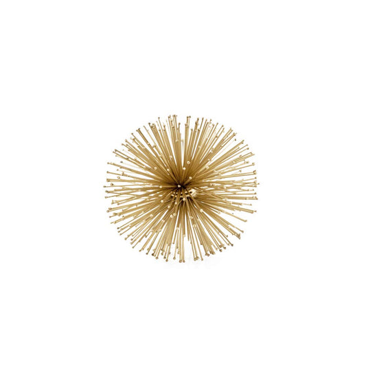 Modern Day Accents 5067 Erizo Urchin Small Gold Sphere, Coffee Table Room Decor, Shelf Starburst Centerpiece, Spike Ball Decoration, Home, Office, 6" D
