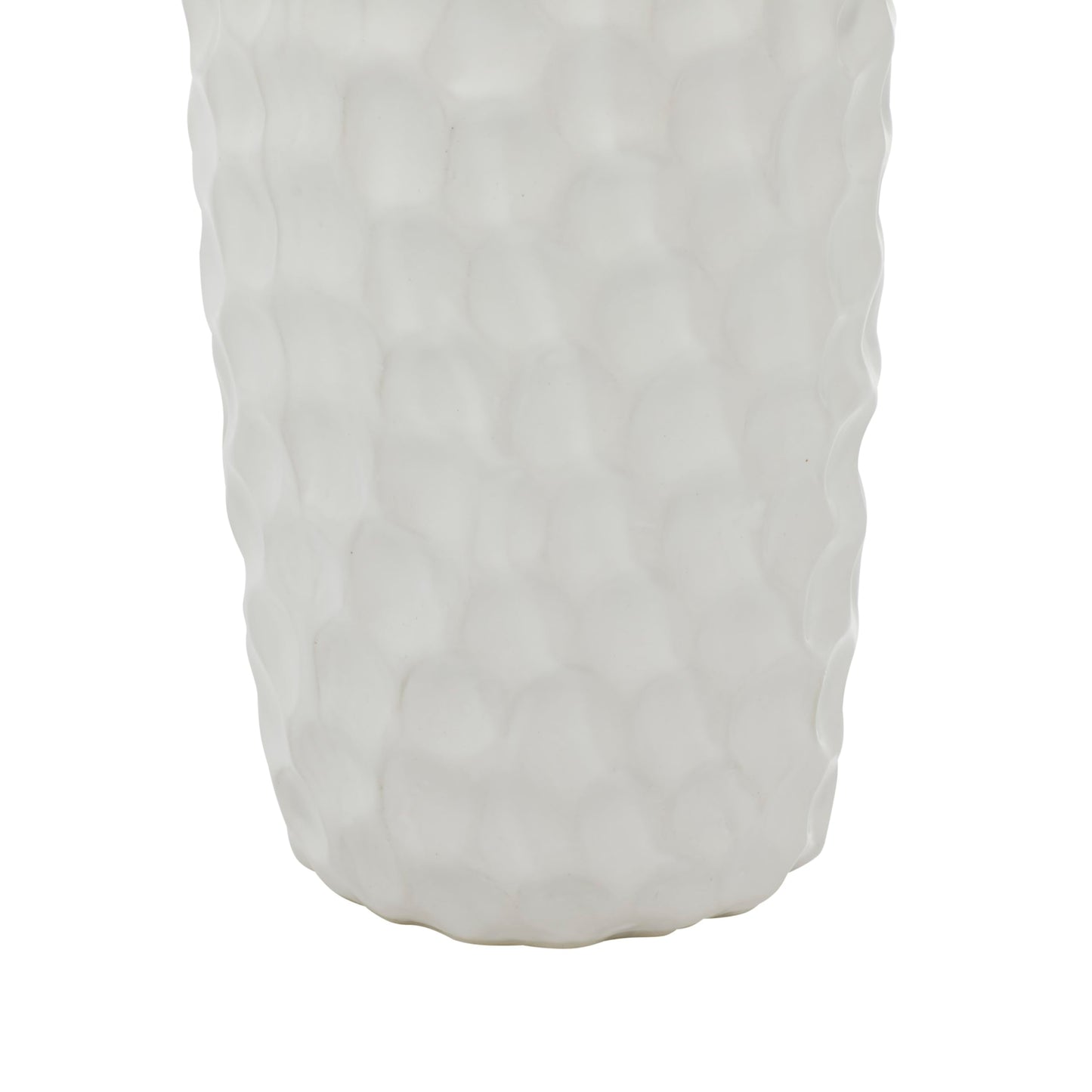 Deco 79 Porcelain Ceramic Decorative Vase Centerpiece Vase with Hammered Texture, Flower Vase for Home Decoration 5" x 5" x 9", White