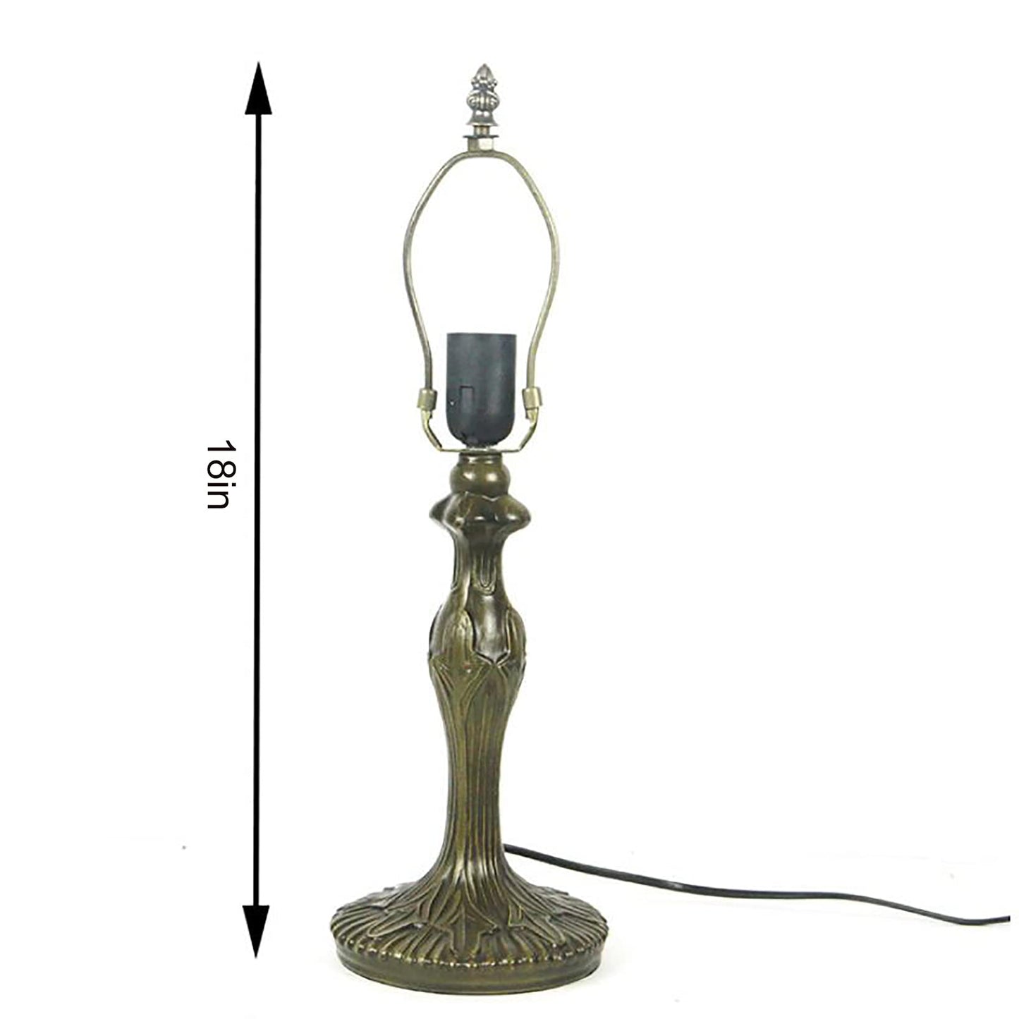 errzom Tiffany Style Table Lamp Stained Glass Lamp Shade Purple Tulip Flower Reading Desk Light 12 Inches for Bedroom Study Living Room Office