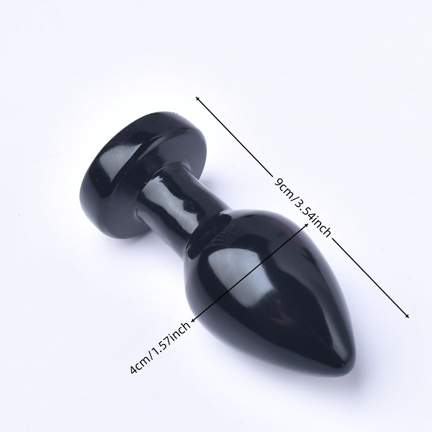 YOUNAIERZX Natural Black Obsidian Crystal Healing Wand, Polished Stone, Teardrop Shape, 4cm Length, Meditation Tool