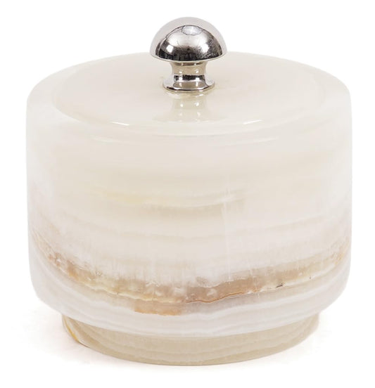 Radicaln Marble Salt Cellar with Lid 3" White Onyx Handmade Salt Box & Spice Jar for Kitchen Counter, Ideal Salt Holder, Sugar Bowl & Salt Dish, Salt Container For Housewarming Gift & Kitchen Decor