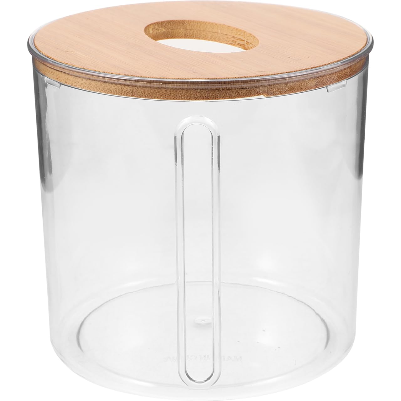 Alipis Round Transparent Tissue Container with Lid Compact Tabletop Napkin Holder Roll Paper Dispenser for Home Bathroom Kitchen Easy to Clean