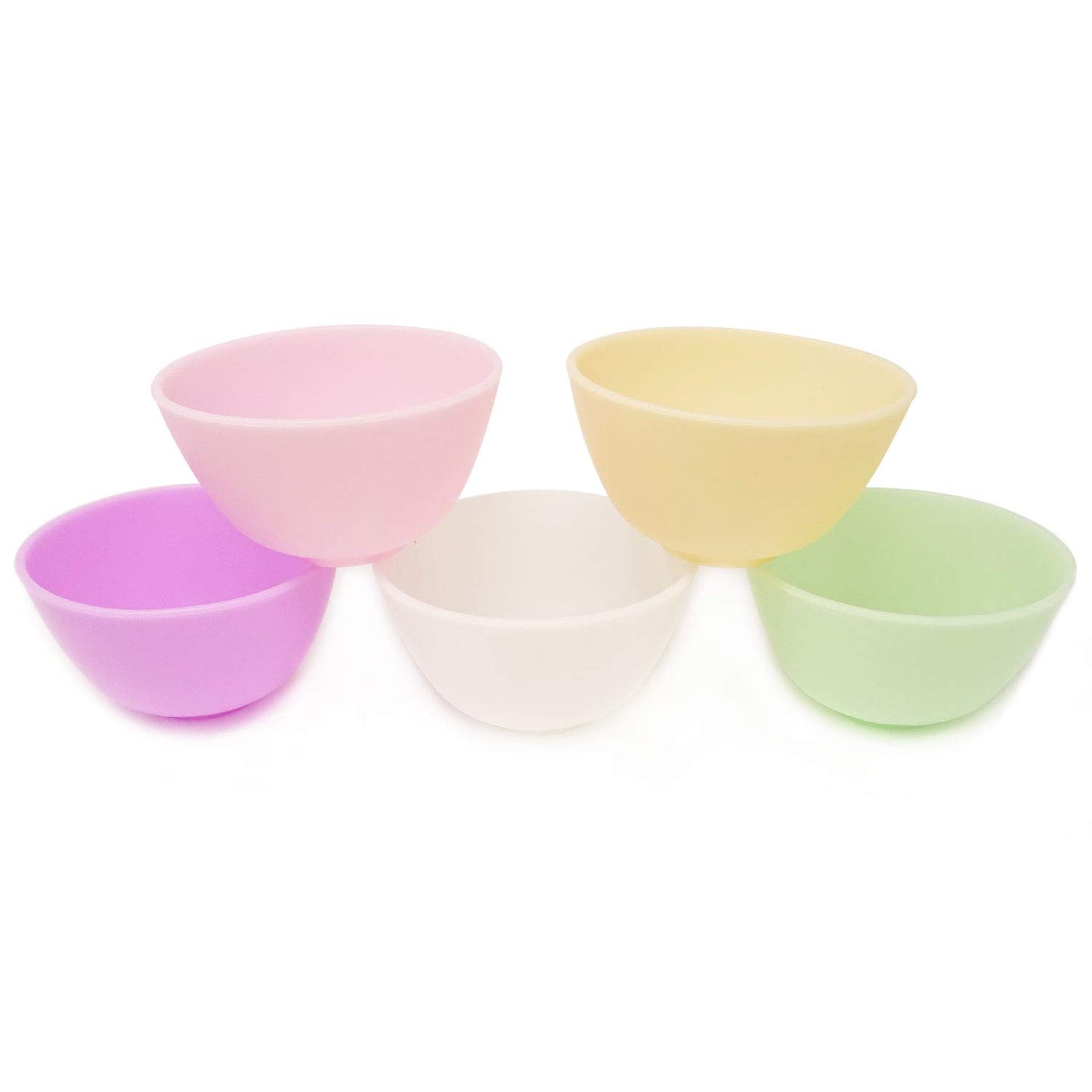 Honbay 5PCS Silicone Mixing Bowls Prep and Serve Bowls for Mixing Facial Mask or Holding Ingredient (8.55CM)