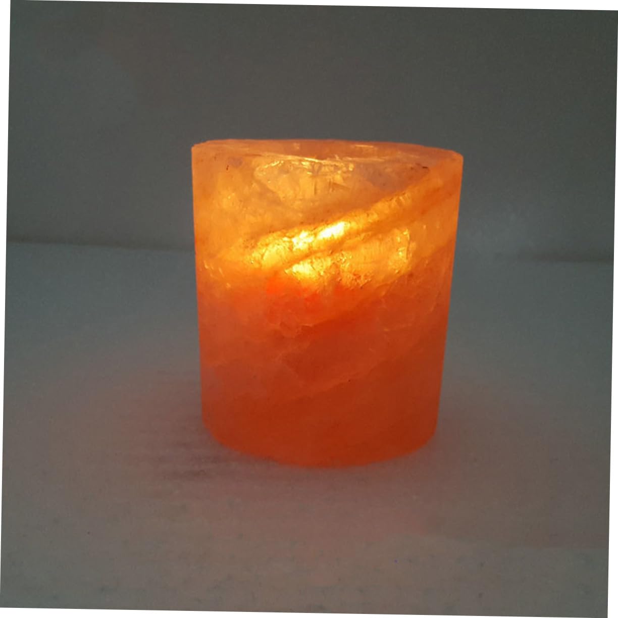 Alipis Himalayan Crystal Salt Candle Holder for Meditation Yoga Home Decor Votive Candle Stand 100% Natural Rustic Design for Table Centerpieces and Spiritual Spaces