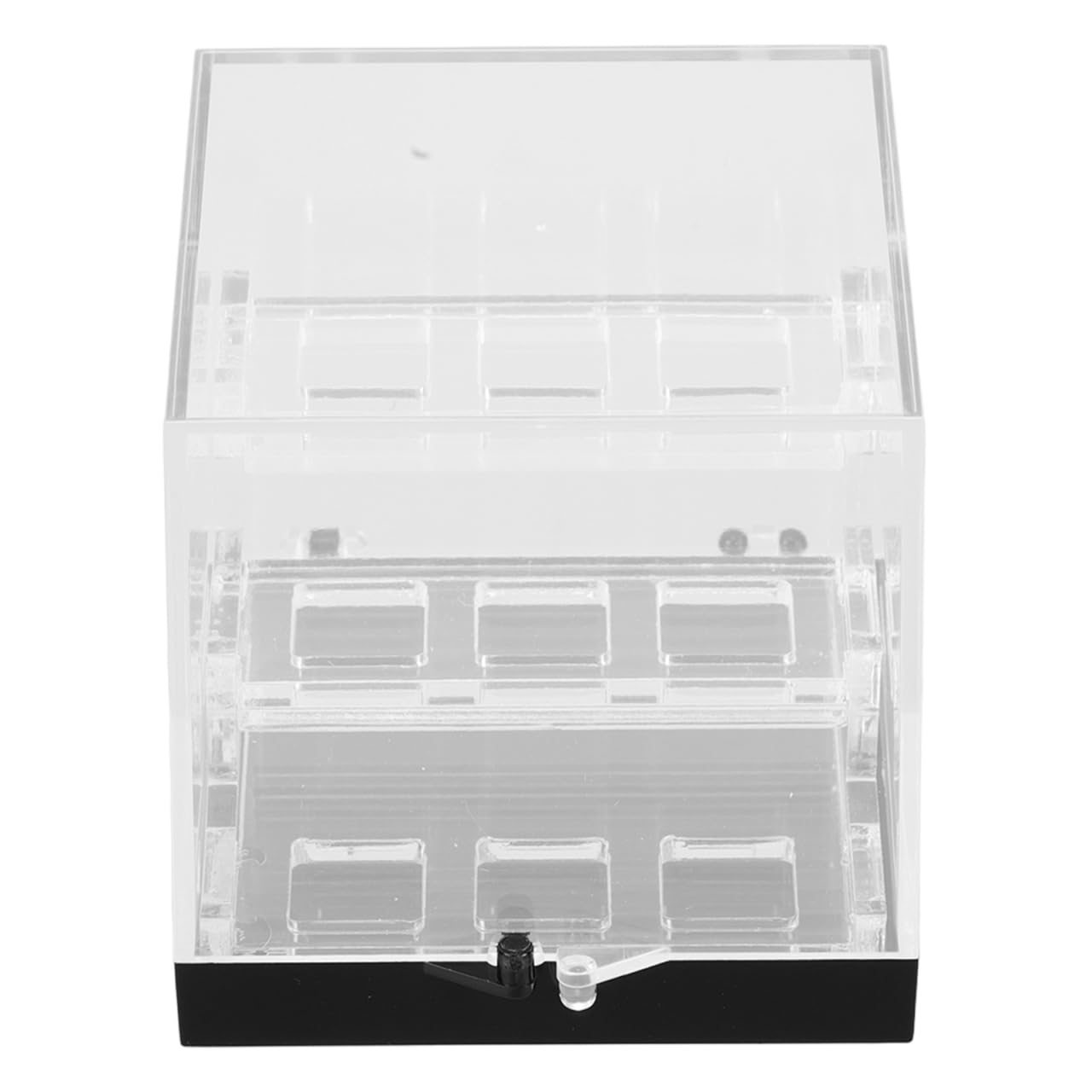 Wakauto Clear Acrylic Boxes for Gemstone & Mineral Display 3-Tier Removable Countertop Case with Lid, Dustproof Lightweight Storage for Rocks, Crystals & Jewelry