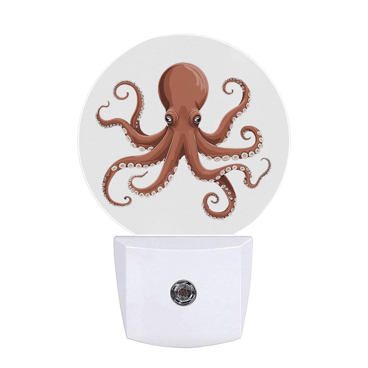 Vanphai Octopus Plug in Night Light Auto Light Round Lamps Energy Saving Gift for Women Men Friends
