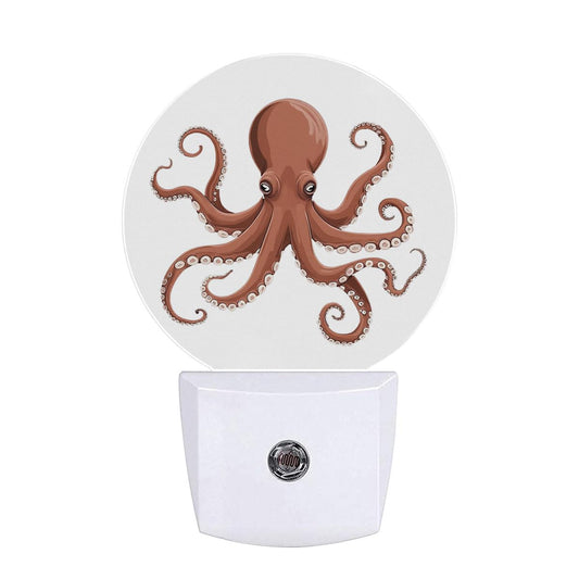 Vanphai Octopus Plug in Night Light Auto Light Round Lamps Energy Saving Gift for Women Men Friends
