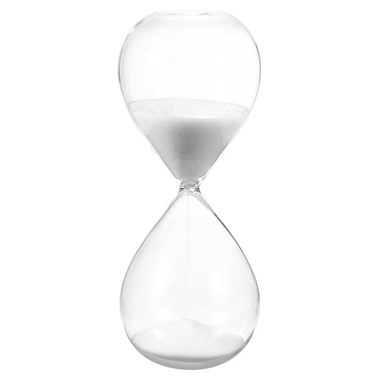 PATIKIL 45 Minutes Sand Timer, Sand Watch Hour Glass Sandglass Timer Clock for Living Room Home Office Restaurant Decoration, White