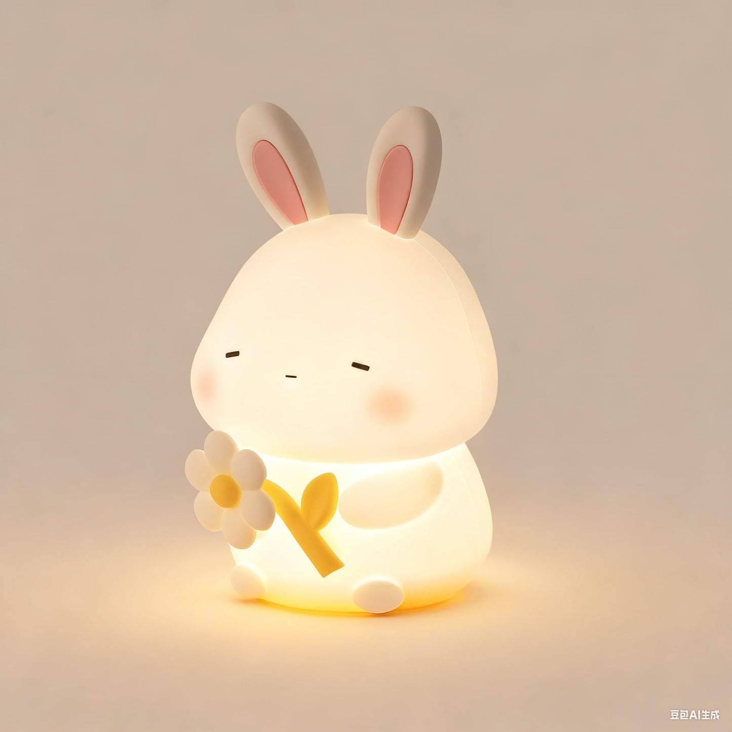 KinYiLO Bunny Night Light, 3 Level Dimmable Rabbit Nursery Nightlight, 1200mAh Soft Silicone Bedside Touch Lamps, Cute Rechargeable Easter Bunny Gifts Room Decor