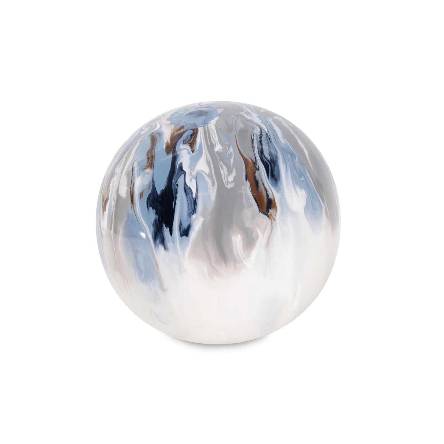 Howard Elliott Collection Aegean Blue Orbs- Medium Round Blue 4.3/4H X 4.3/4W X 4.3/4D
