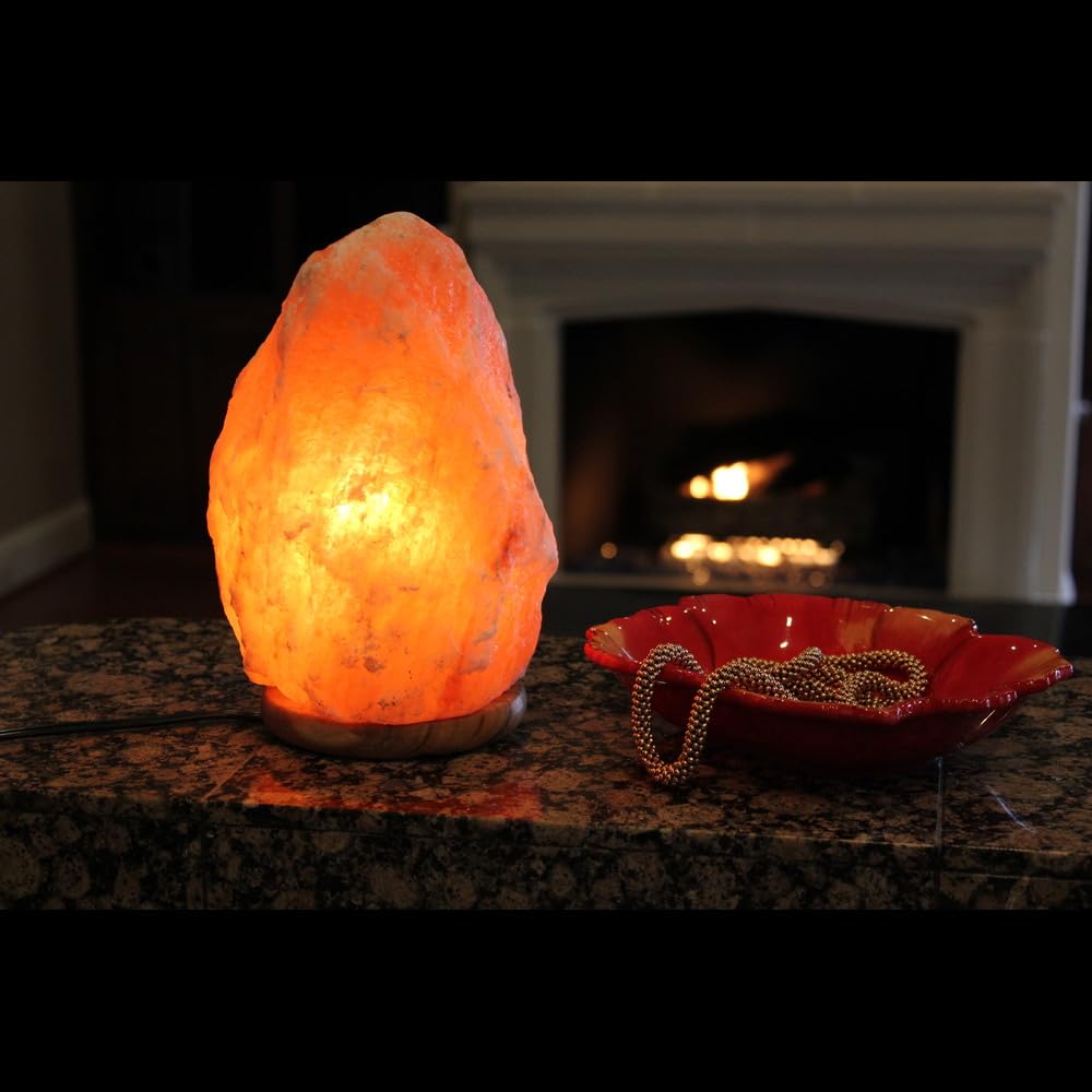 Natures Artifacts, Himalayan Crystal Rock Salt Lamp, Excellent Gift Cleanses Air and Improves Mood, UL Certified dimmer Cord - 7-8" (Pack of 6)