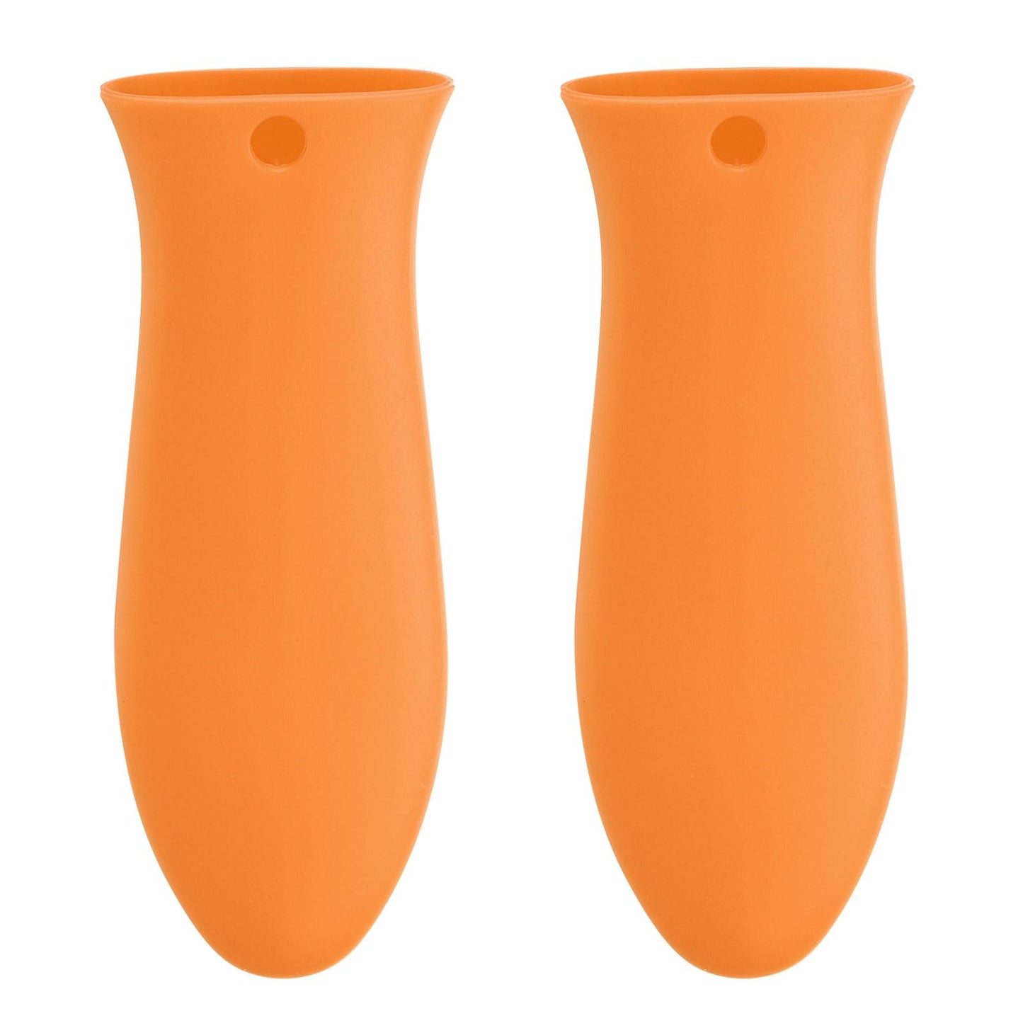 uxcell 2pcs Silicone Hot Handle Holders, Cast Iron Skillet Handle Covers Silicone Pan Handle Sleeve for Frying Pans Griddles Cookware Handles, Orange