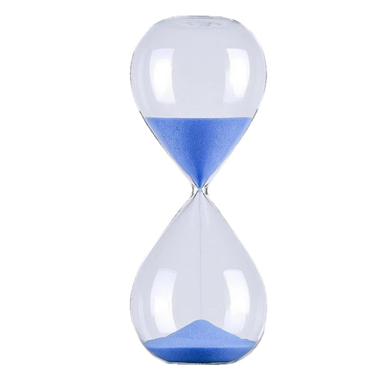 Falytemow Hourglass Sand Timer Glass Sand Timer Egg Hourglass for Kitchen Brushing Teeth School Teaching (Blue, 60 Minutes)