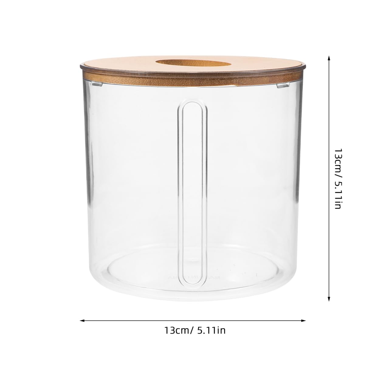 Alipis Round Transparent Tissue Container with Lid Compact Tabletop Napkin Holder Roll Paper Dispenser for Home Bathroom Kitchen Easy to Clean