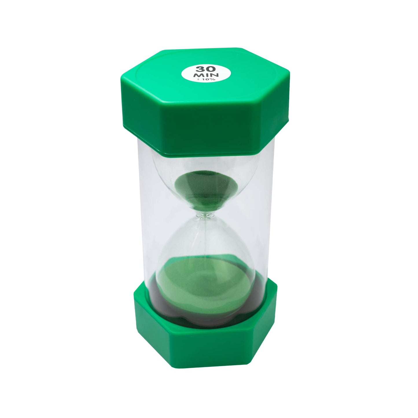 TeacherFav Sand Timer for Kids - 30 Minute Green - 6.3 inches Hour Glass Acrylic Covered Clock for Classroom, Home & Kids Room - Large Single Pack