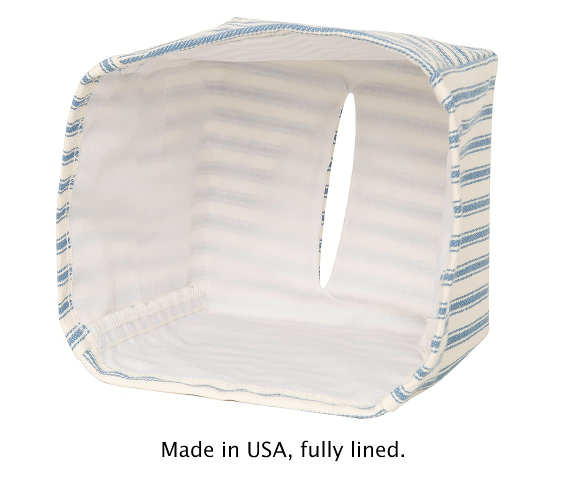 Tissue Box Cover Tissue Holder Tissue Dispenser Square Cube, Soft Fabric Cover Slips Over Cardboard Facial Tissue Boxes - Pink Room Decor, Nursery Decor, Bathroom, Bedroom, Lined Fabric Folds Flat