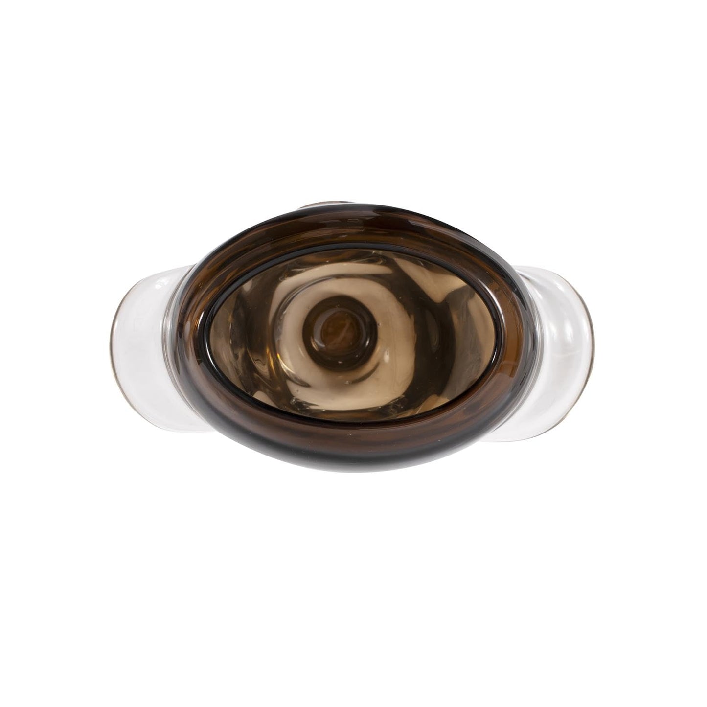 Howard Elliott Collection Smokey Umber Flared Edge Glass Vase Tall, Handcrafted Amber Glass Vase with Sculpted Shape, Decorative Accent for Table, Shelf or Centerpiece, 11.75H x 12W x 6.75D