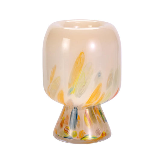 KAMMAK Colored Glass Vase, Beautiful Hand Blown Decorative Vase, Modern Art Vase for Flower Mantle Dining Table Centerpiece, Entryway Living Room Wedding Decoration (SYX37)