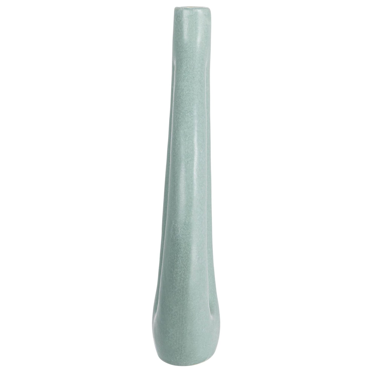 Bloomingville Stoneware Sculptural Vase, Matte Blue