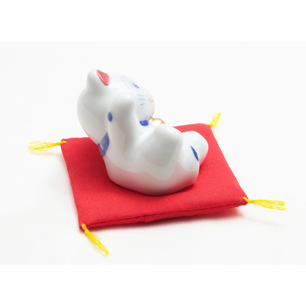 Maneki Neko Reclining Lucky Cat Figurine – Japanese Home Decor S950-Z-US