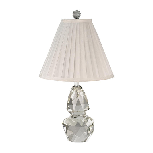 Jposbeam Pineapple Crystal Table Lamp with 2-Tiered Carving Shape,A Multi-Faceted Solid Clear Crystal Lamp,Suitable for Bedroom,Living Room,Bookshelf,Bedside,TV Cabinet and Side Tables（LED Bulb）